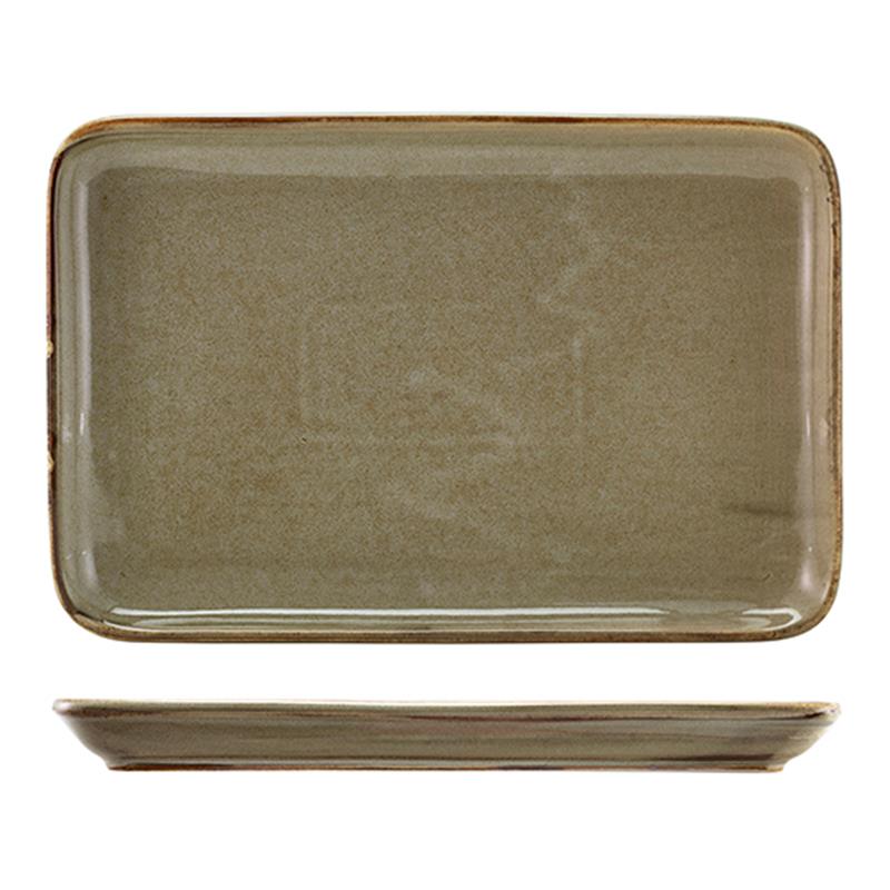 Terra Porcelain Grey Rectangular Platter 30 x 20cm