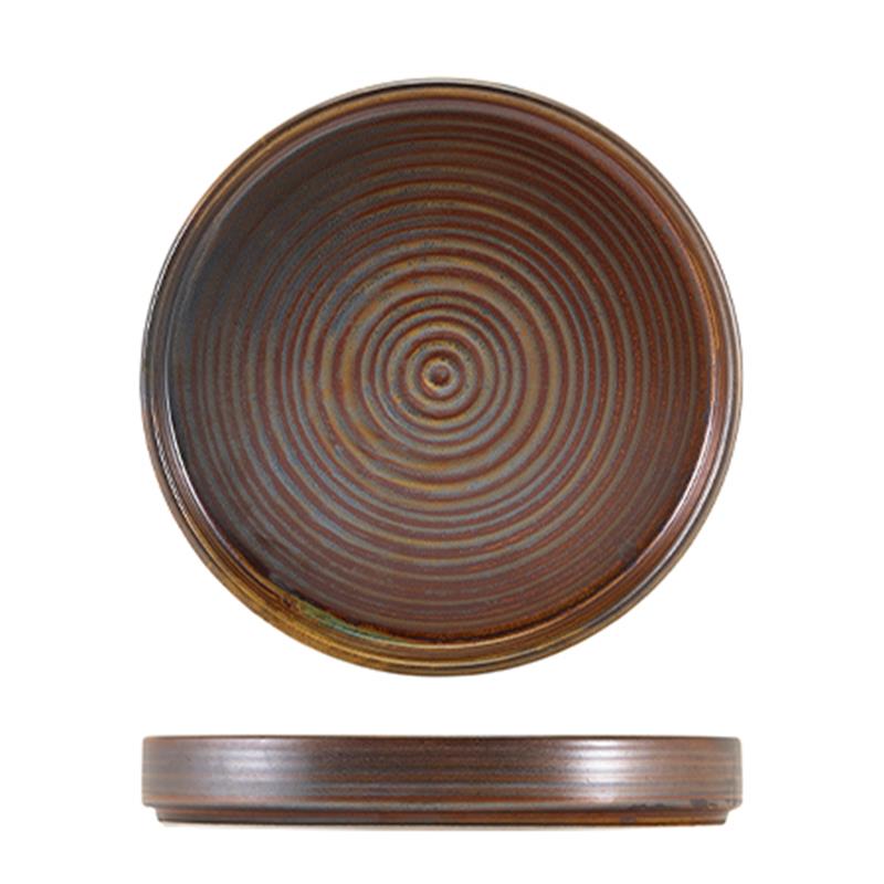 Terra Porcelain Rustic Copper Presentation Plate 18cm