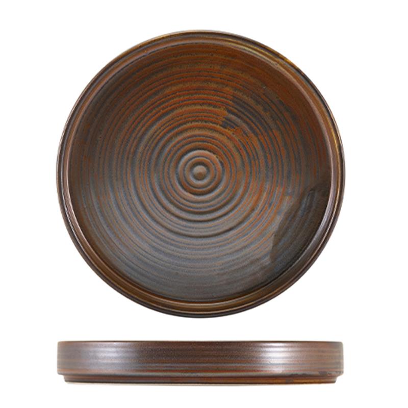 Terra Porcelain Rustic Copper Presentation Plate 20.5cm
