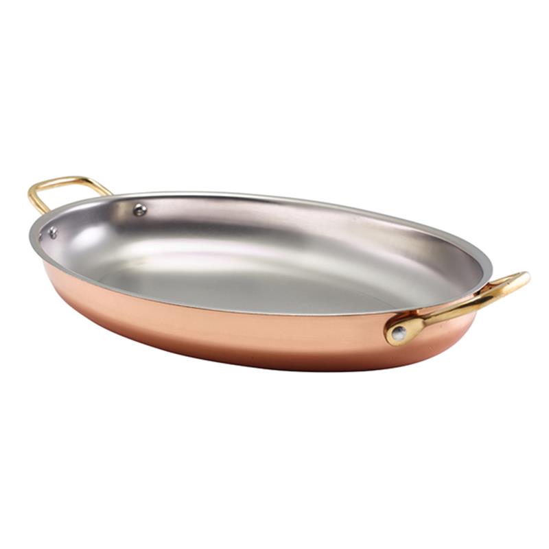 GenWare Copper Plated Oval Dish 34 x 23cm