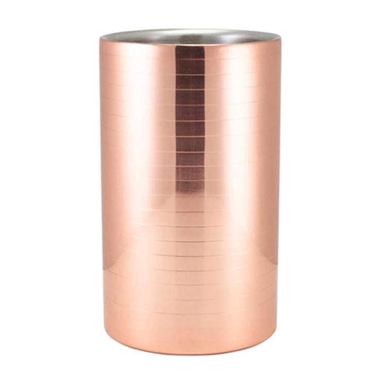 GenWare Ribbed Copper Plated Wine Cooler