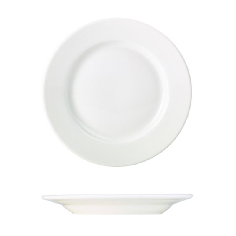 Genware Porcelain Classic Winged Plate 17cm/6.5"