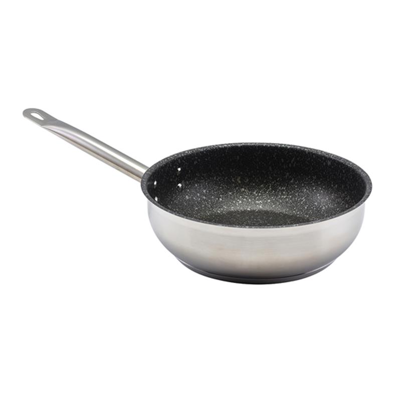 GenWare Non Stick Teflon Stainless Steel Sauteuse Pan 24cm