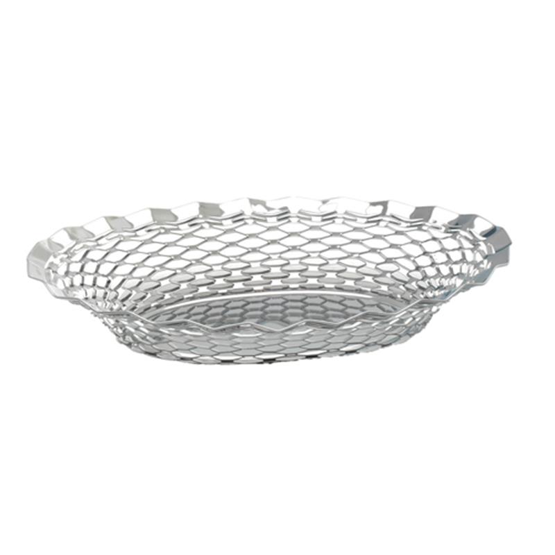 S/St.Oval Basket 9.1/2"X7"