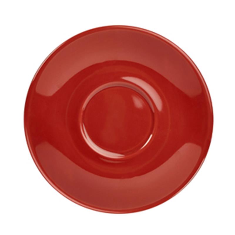 Genware Porcelain Red Saucer 13.5cm/5.25"