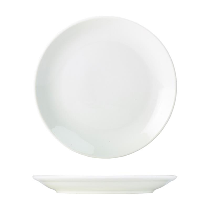 Genware Porcelain Coupe  Plate 24cm/9.5"