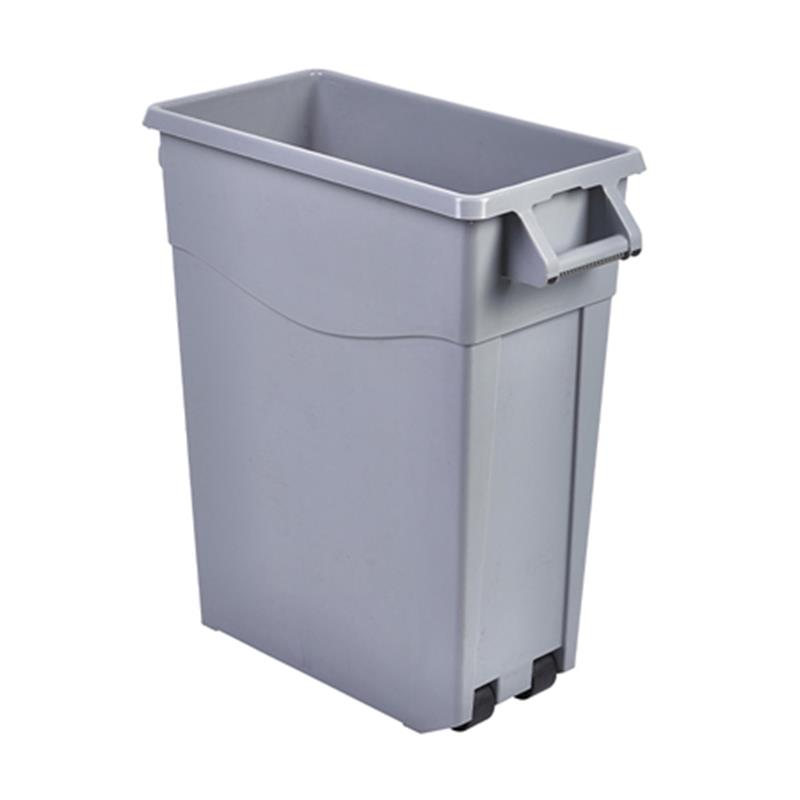 Grey Slim Recycling Bin 65L