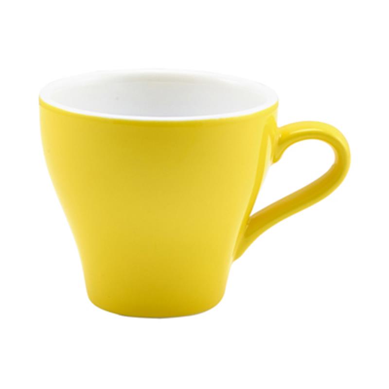 Genware Porcelain Yellow Tulip Cup 18cl/6.25oz