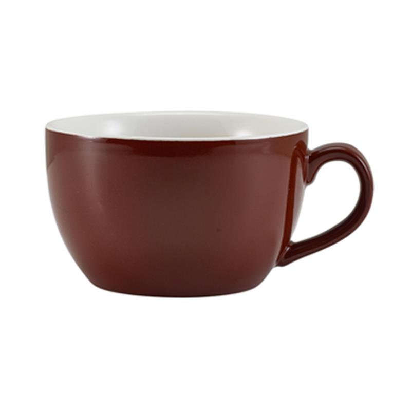 GenWare Porcelain Brown Bowl Shaped Cup 25cl/8.75oz