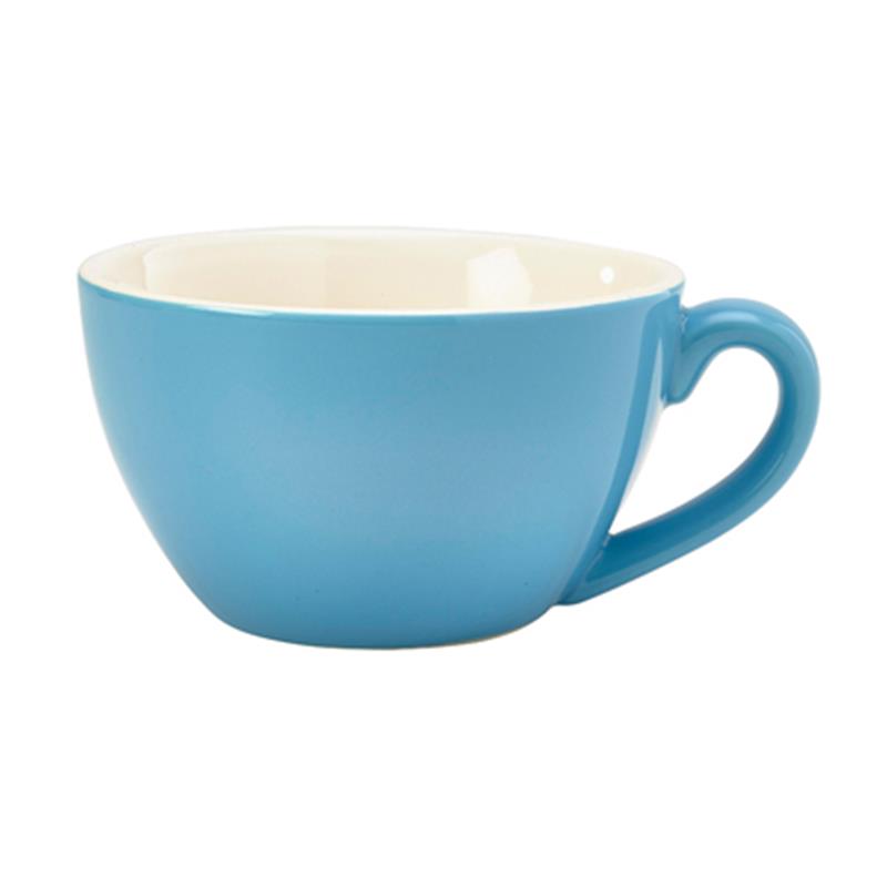 Genware Porcelain Blue Bowl Shaped Cup 34cl/12oz