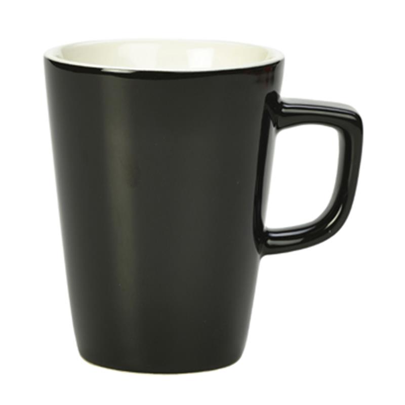 Genware Porcelain Black Latte Mug 34cl/12oz