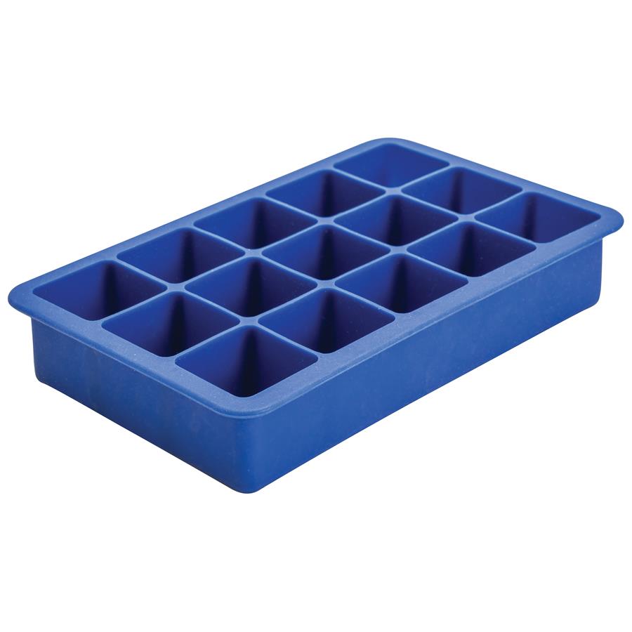 15 Cavity Silicone Ice Cube Mould 1.25 Inch Square (Blue)