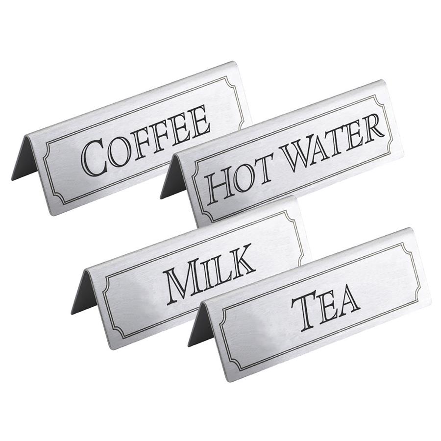 Coffee Table Sign Stainless Steel