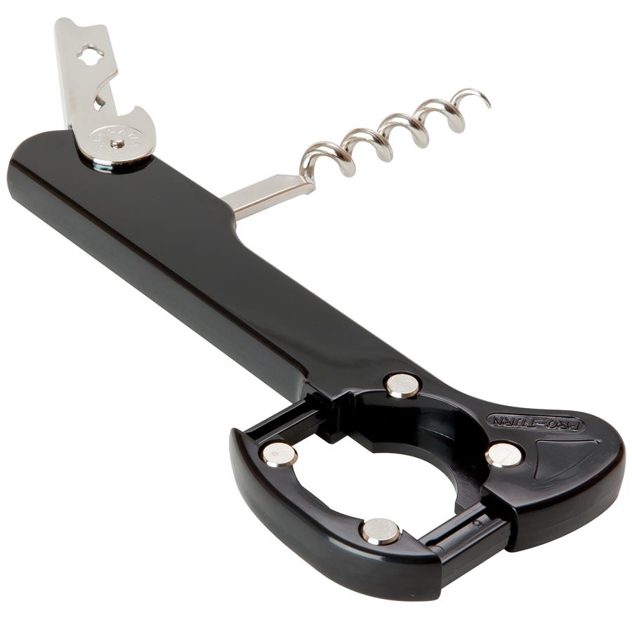 Black Bottle Opener Corkscrew 