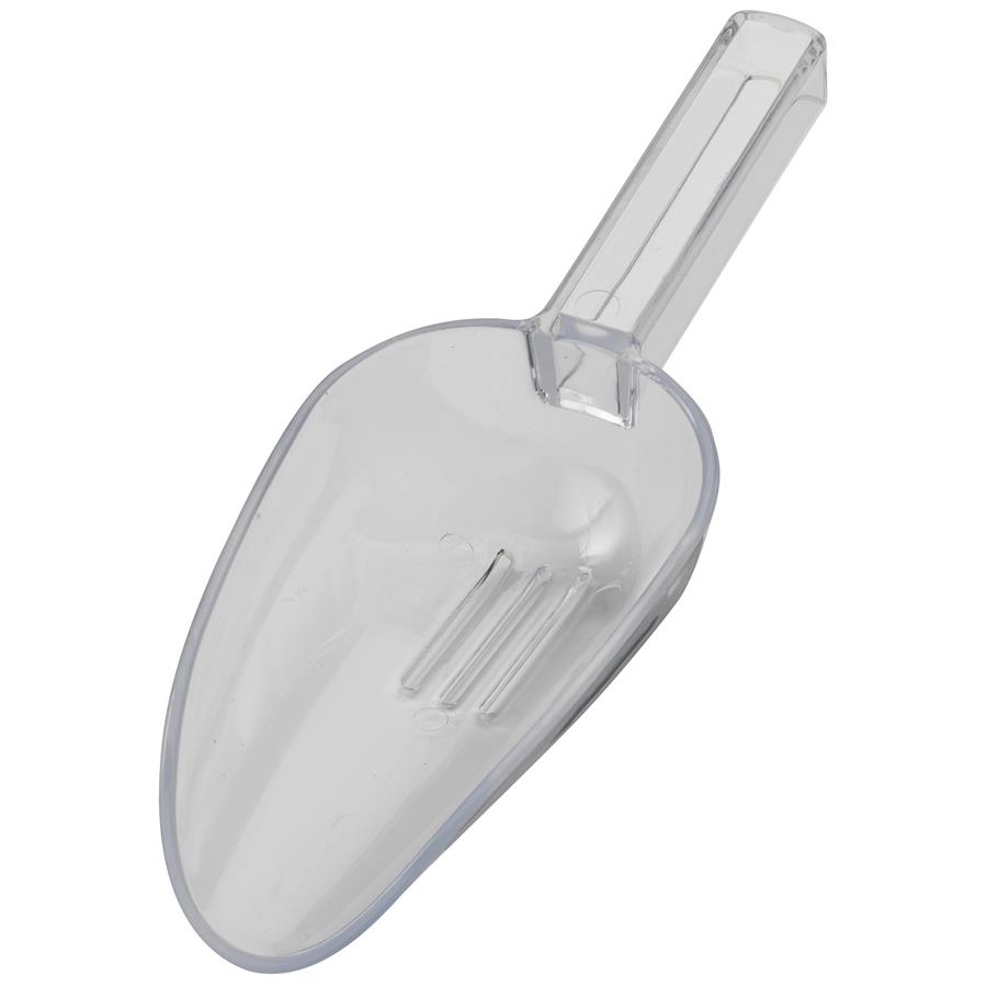 Clear Plastic Ice Drainer Scoop - 7oz