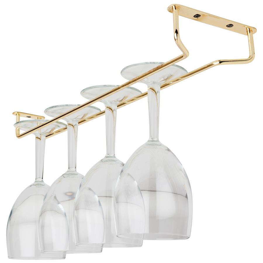 Glass Hanger 16 Inch BRASS c/w 3 screws