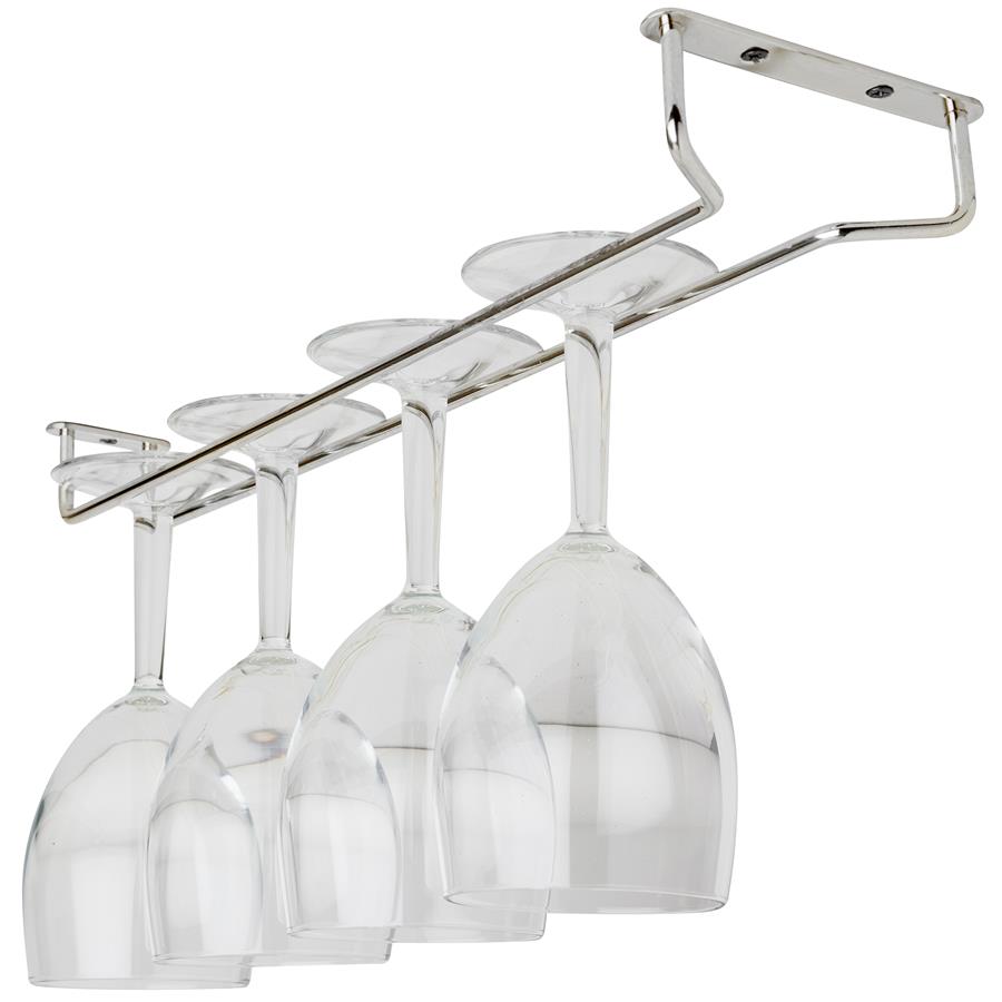 Glass Hanger 16 Inch CHROME c/w 3 screws