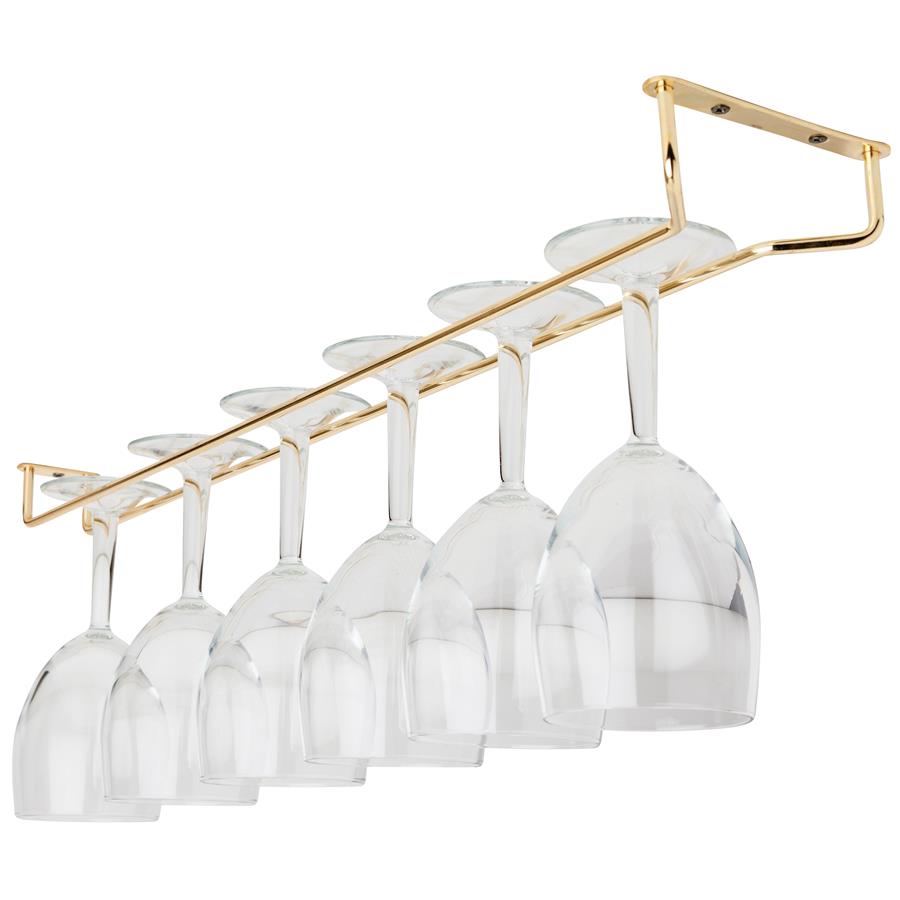 Glass Hanger 24 Inch BRASS c/w 3 screws 