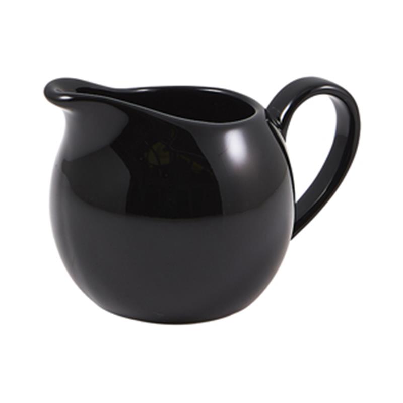 Genware Porcelain Black Jug 14cl/5oz