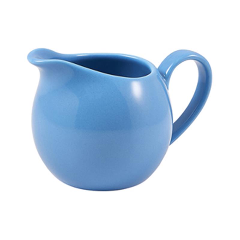 Genware Porcelain Blue Jug 14cl/5oz