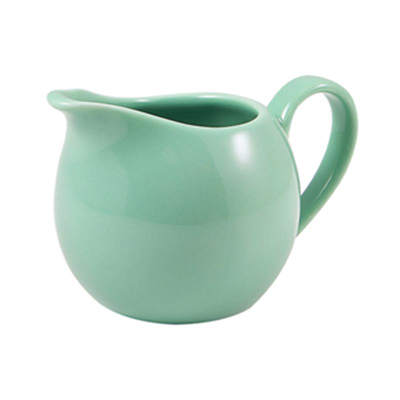 Genware Porcelain Green Jug 14cl/5oz