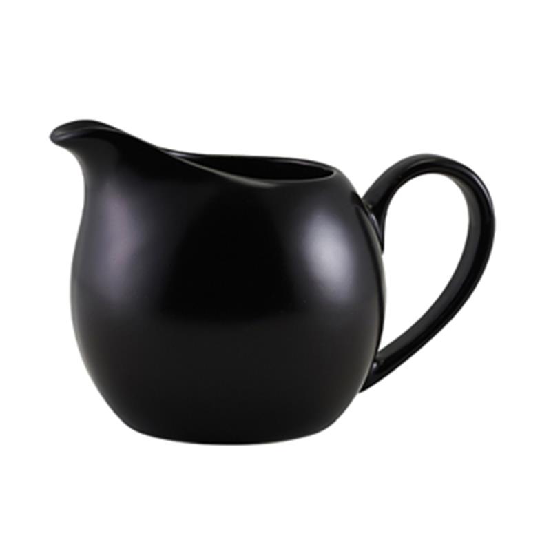 Genware Porcelain Matt Black Jug 14cl/5oz