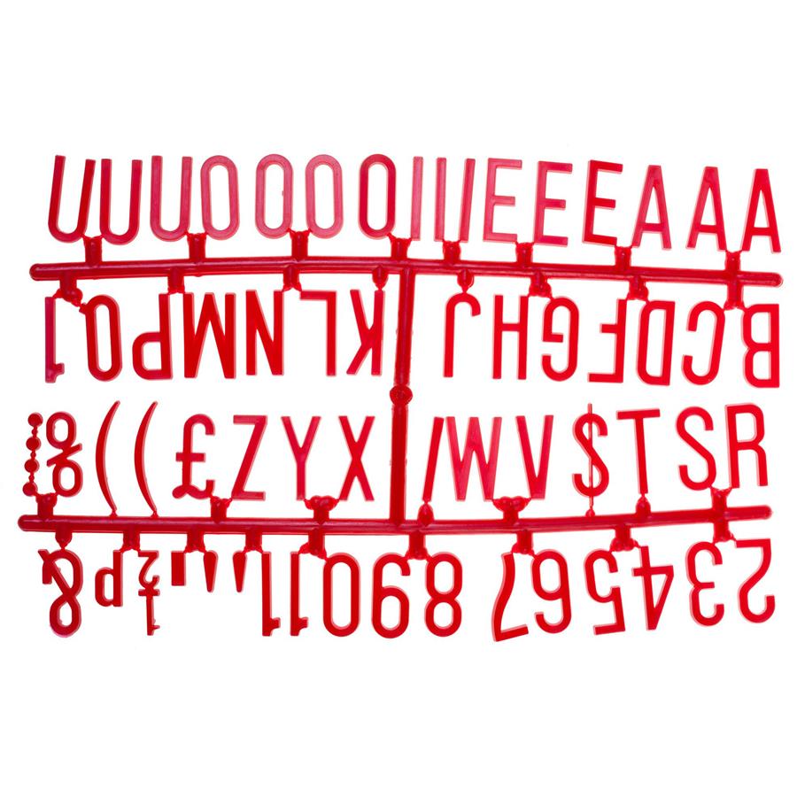 1 1/4 Inch Letter Set - (390 characters) Red