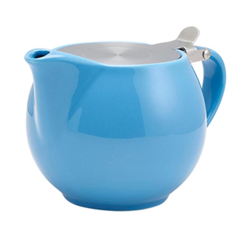 GenWare Porcelain Blue Teapot with St/St Lid & Infuser 50cl/17.6oz