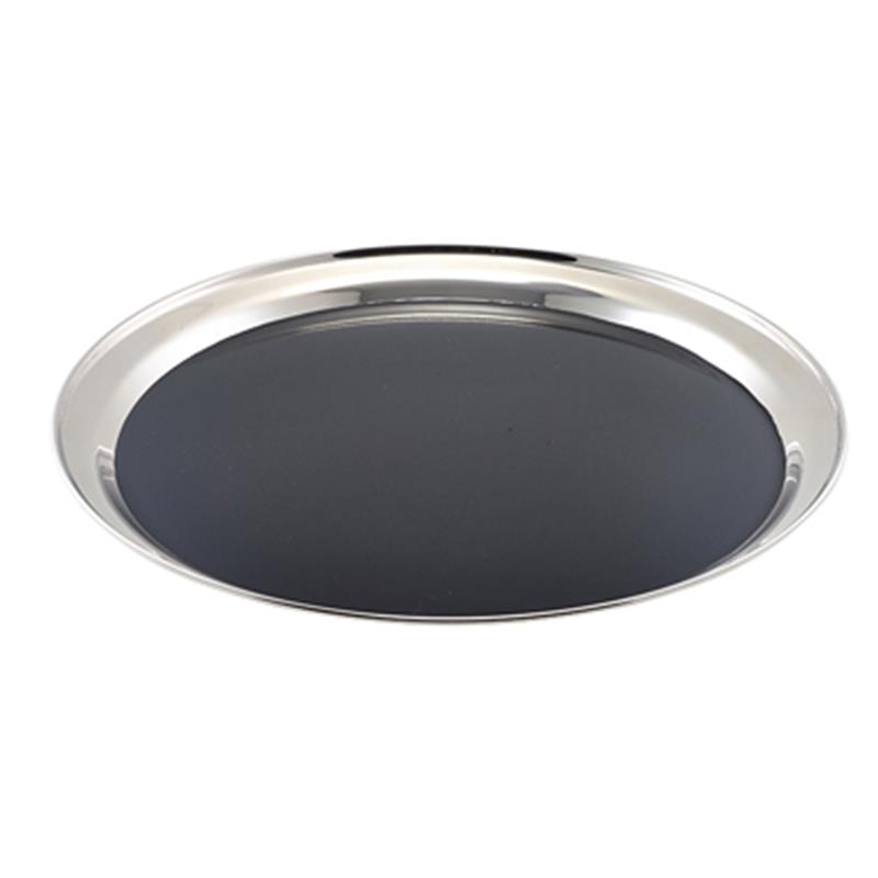 GenWare Non Slip Stainless Steel Round Tray 14"