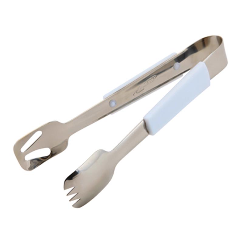 Genware Plastic Handle Buffet Tongs White