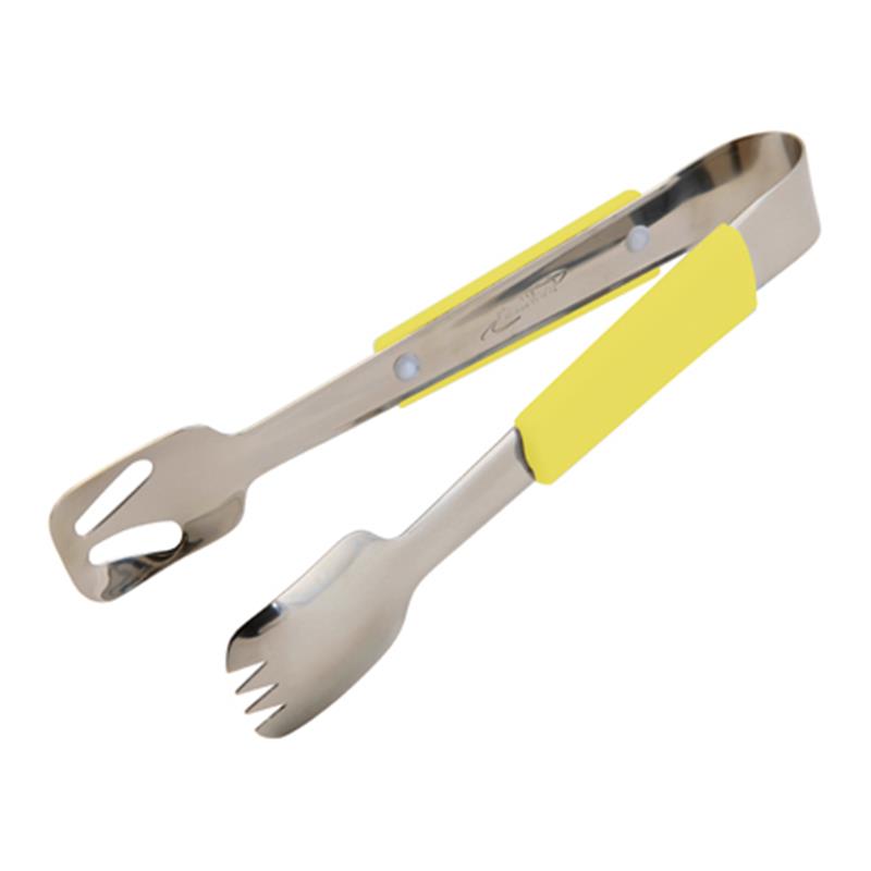 Genware Plastic Handle Buffet Tongs Yellow