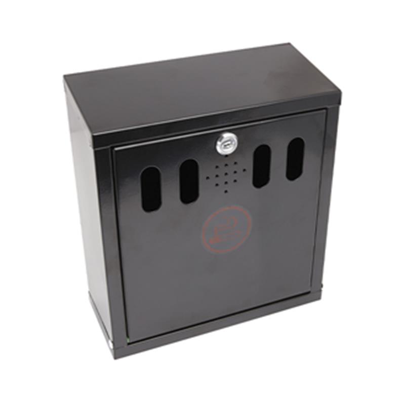 Genware Black Wall-Mounted Outdoor Ashtray