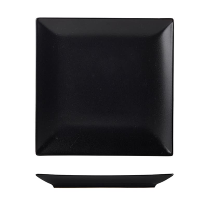 Luna Stoneware Black Square Plate 18cm/7"