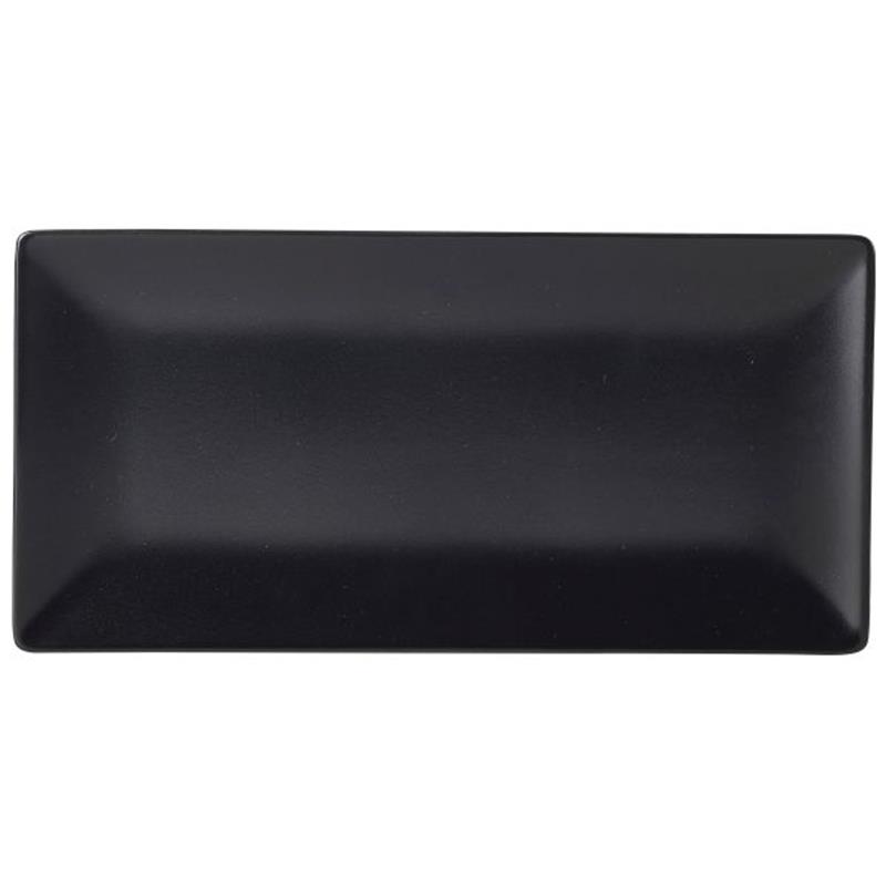 Luna Stoneware Black Rectangular Plate 25 x 15cm/10 x 6"