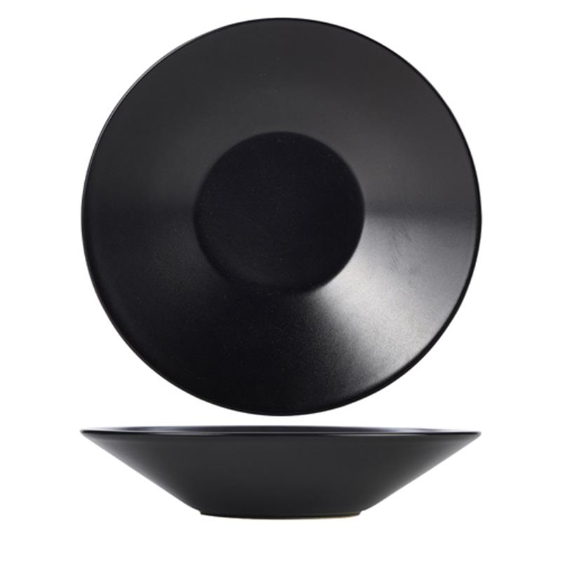 Luna Stoneware Black Soup Plate 23 x 5cm/9.25 x 2"