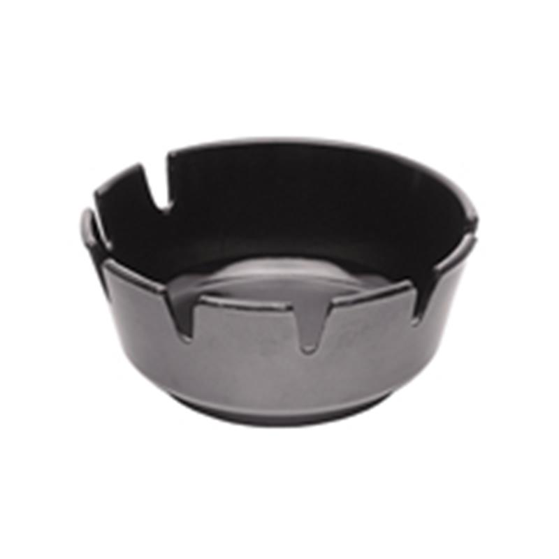 Melamine Deep Ashtray Black 100mm Dia