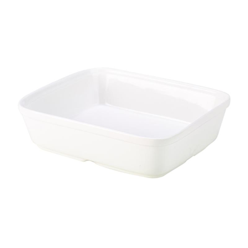 Genware Porcelain Rectangular Roaster 24.5 x 20cm/9.5 x 8"