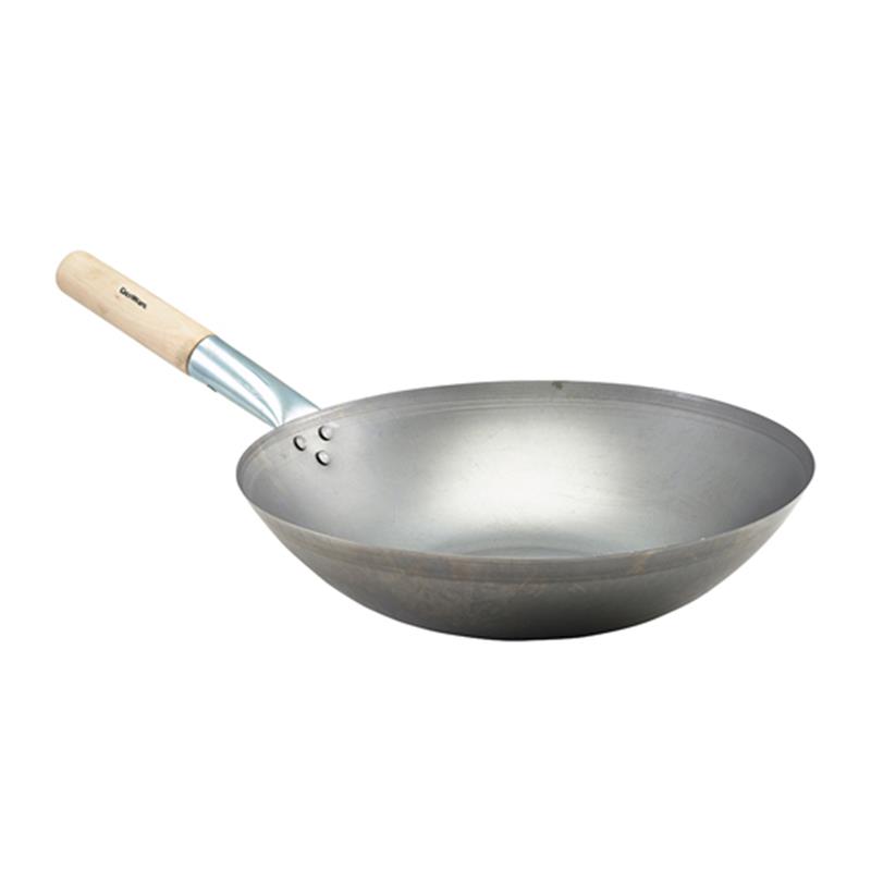 Black Iron Wok Flat Base 14"/35.6cm