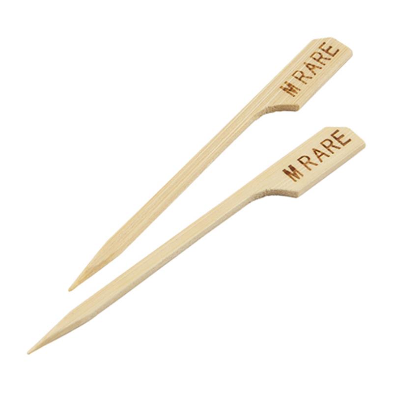 Bamboo Steak Markers 9cm/3.5" Medium Rare (100pcs)