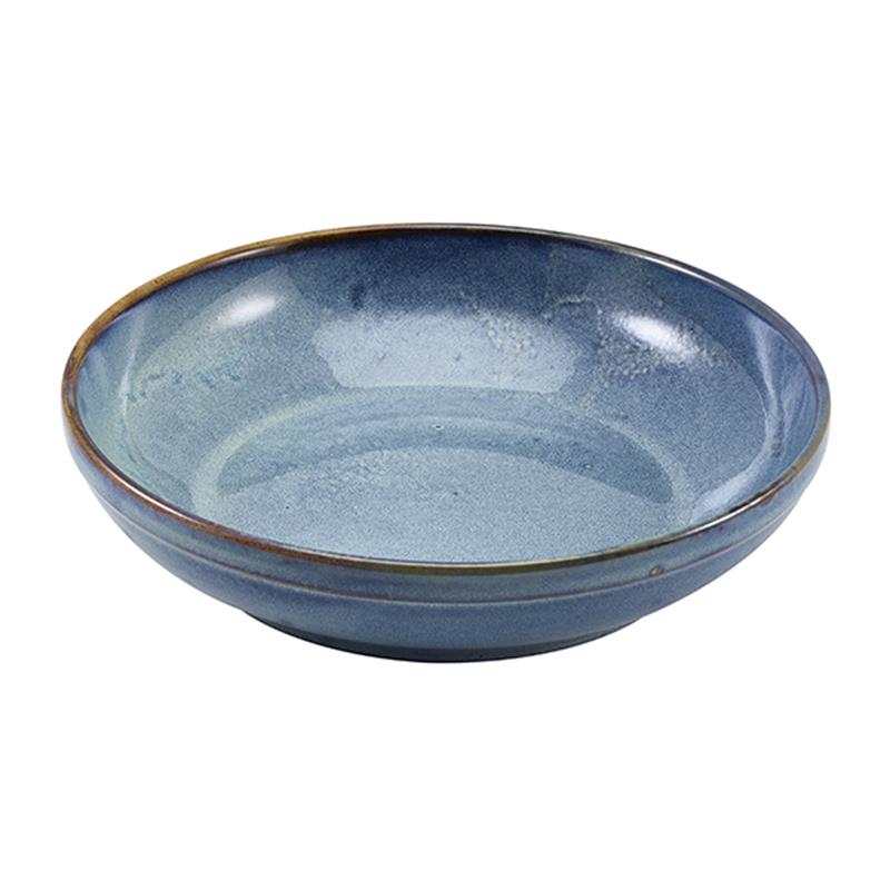 Terra Porcelain Aqua Blue Coupe Bowl 27.5cm