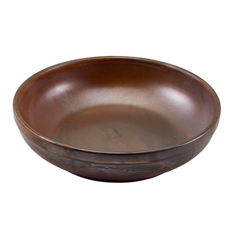 Terra Porcelain Rustic Copper Coupe Bowl 23cm