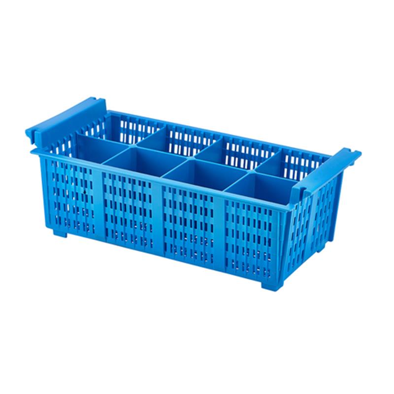 8 Compart Cutlery Basket (Blue)430X210X155mm