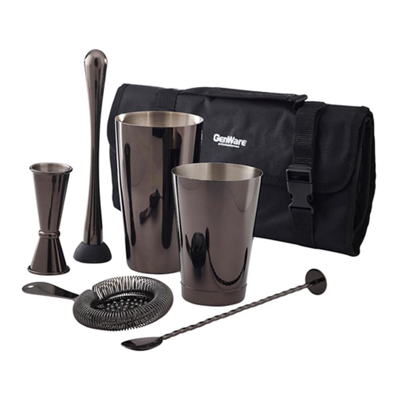 Gun Metal Cocktail Bar Kit 7pcs