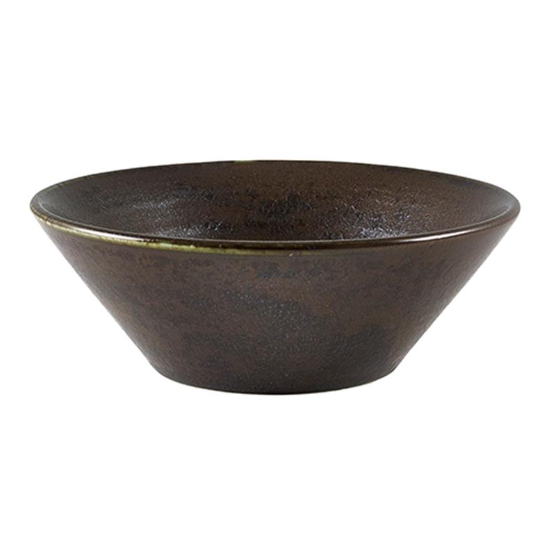 Terra Porcelain Black Conical Bowl 14cm