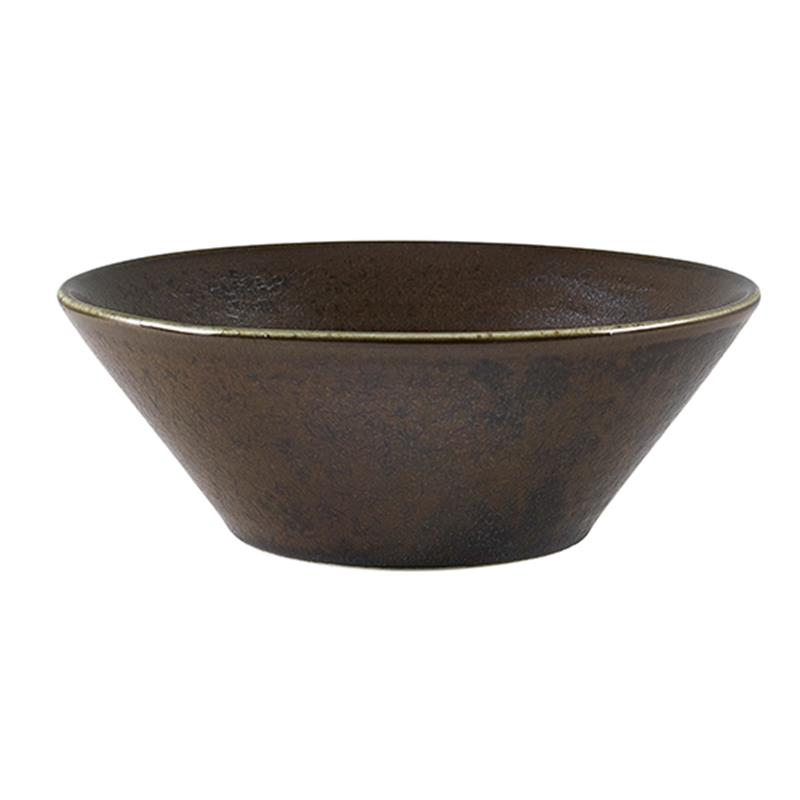 Terra Porcelain Black Conical Bowl 16cm