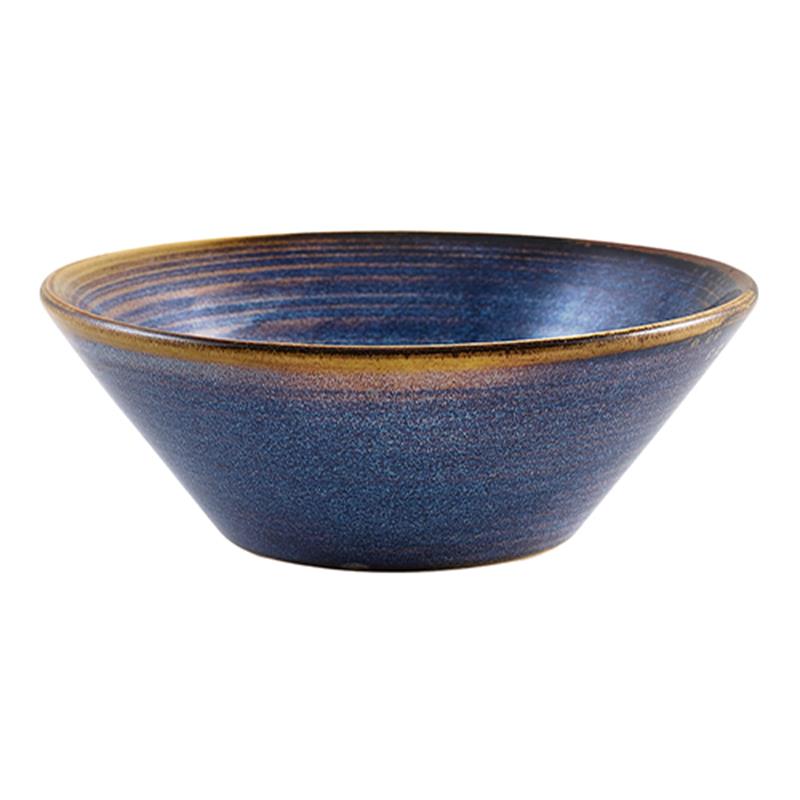 Terra Porcelain Aqua Blue Conical Bowl 14cm