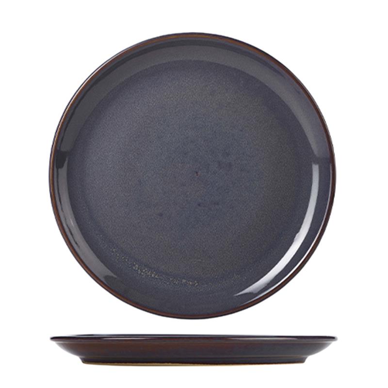 Terra Stoneware Rustic Blue Coupe Plate 24cm