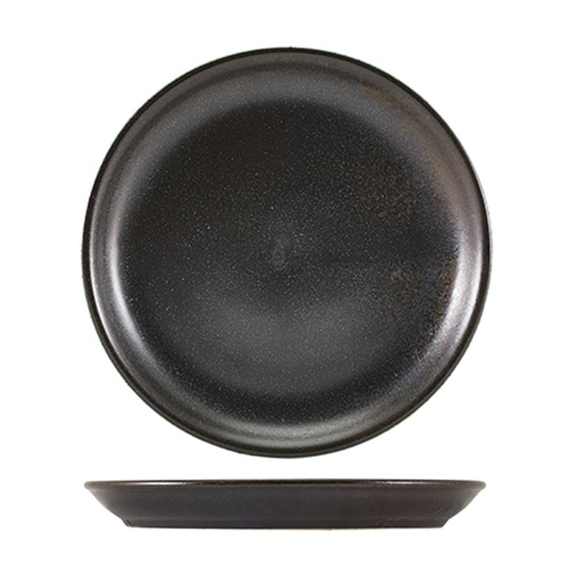 Terra Porcelain Black Coupe Plate 19cm