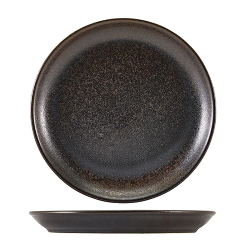 Terra Porcelain Black Coupe Plate 24cm