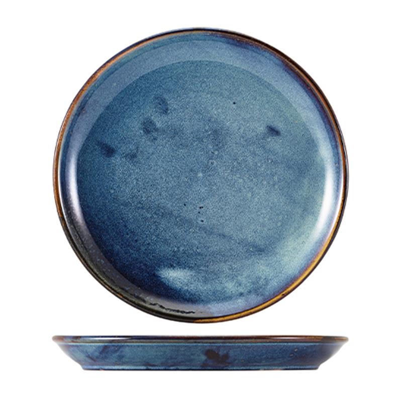 Terra Porcelain Aqua Blue Coupe Plate 24cm